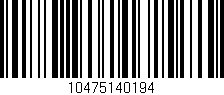 Código de barras (EAN, GTIN, SKU, ISBN): '10475140194'