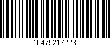 Código de barras (EAN, GTIN, SKU, ISBN): '10475217223'