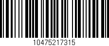 Código de barras (EAN, GTIN, SKU, ISBN): '10475217315'