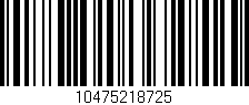 Código de barras (EAN, GTIN, SKU, ISBN): '10475218725'