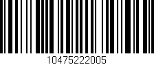 Código de barras (EAN, GTIN, SKU, ISBN): '10475222005'