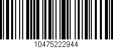 Código de barras (EAN, GTIN, SKU, ISBN): '10475222944'