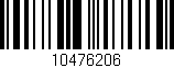 Código de barras (EAN, GTIN, SKU, ISBN): '10476206'