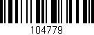 Código de barras (EAN, GTIN, SKU, ISBN): '104779'