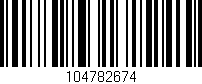 Código de barras (EAN, GTIN, SKU, ISBN): '104782674'