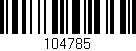 Código de barras (EAN, GTIN, SKU, ISBN): '104785'