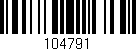 Código de barras (EAN, GTIN, SKU, ISBN): '104791'