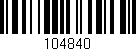 Código de barras (EAN, GTIN, SKU, ISBN): '104840'