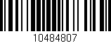 Código de barras (EAN, GTIN, SKU, ISBN): '10484807'