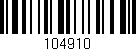 Código de barras (EAN, GTIN, SKU, ISBN): '104910'