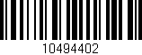Código de barras (EAN, GTIN, SKU, ISBN): '10494402'