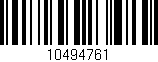 Código de barras (EAN, GTIN, SKU, ISBN): '10494761'