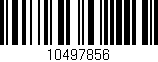 Código de barras (EAN, GTIN, SKU, ISBN): '10497856'