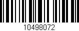 Código de barras (EAN, GTIN, SKU, ISBN): '10498072'