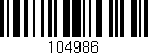 Código de barras (EAN, GTIN, SKU, ISBN): '104986'