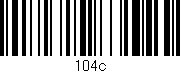 Código de barras (EAN, GTIN, SKU, ISBN): '104c'