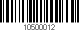 Código de barras (EAN, GTIN, SKU, ISBN): '10500012'