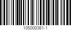 Código de barras (EAN, GTIN, SKU, ISBN): '105000381-1'