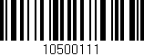 Código de barras (EAN, GTIN, SKU, ISBN): '10500111'