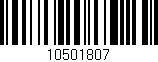 Código de barras (EAN, GTIN, SKU, ISBN): '10501807'