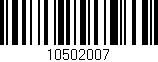 Código de barras (EAN, GTIN, SKU, ISBN): '10502007'