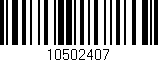 Código de barras (EAN, GTIN, SKU, ISBN): '10502407'
