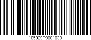 Código de barras (EAN, GTIN, SKU, ISBN): '105029P0001038'