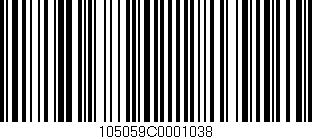 Código de barras (EAN, GTIN, SKU, ISBN): '105059C0001038'