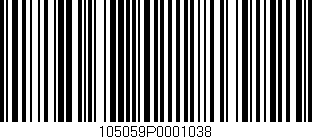 Código de barras (EAN, GTIN, SKU, ISBN): '105059P0001038'