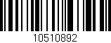 Código de barras (EAN, GTIN, SKU, ISBN): '10510892'