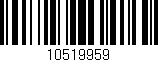 Código de barras (EAN, GTIN, SKU, ISBN): '10519959'