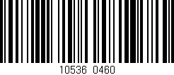 Código de barras (EAN, GTIN, SKU, ISBN): '10536/0460'