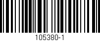 Código de barras (EAN, GTIN, SKU, ISBN): '105380-1'