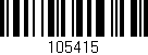 Código de barras (EAN, GTIN, SKU, ISBN): '105415'