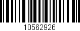 Código de barras (EAN, GTIN, SKU, ISBN): '10562926'