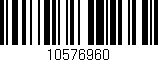 Código de barras (EAN, GTIN, SKU, ISBN): '10576960'