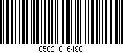 Código de barras (EAN, GTIN, SKU, ISBN): '1058210164981'