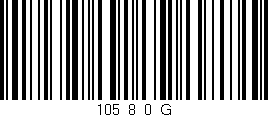 Código de barras (EAN, GTIN, SKU, ISBN): '105_8_0_G'