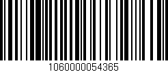 Código de barras (EAN, GTIN, SKU, ISBN): '1060000054365'