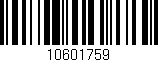 Código de barras (EAN, GTIN, SKU, ISBN): '10601759'