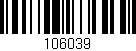 Código de barras (EAN, GTIN, SKU, ISBN): '106039'