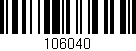 Código de barras (EAN, GTIN, SKU, ISBN): '106040'