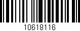 Código de barras (EAN, GTIN, SKU, ISBN): '10618116'