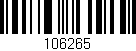 Código de barras (EAN, GTIN, SKU, ISBN): '106265'