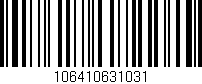 Código de barras (EAN, GTIN, SKU, ISBN): '106410631031'