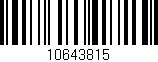 Código de barras (EAN, GTIN, SKU, ISBN): '10643815'