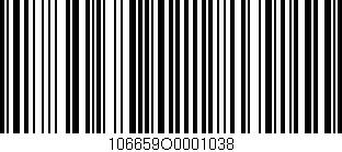Código de barras (EAN, GTIN, SKU, ISBN): '106659O0001038'