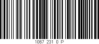 Código de barras (EAN, GTIN, SKU, ISBN): '1067_231_0_P'