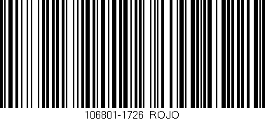 Código de barras (EAN, GTIN, SKU, ISBN): '106801-1726_ROJO'