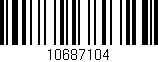 Código de barras (EAN, GTIN, SKU, ISBN): '10687104'